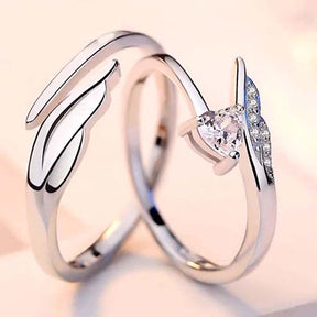 Silver Whispers Adjustable 925 Sterling Silver Couple Rings