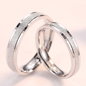 Harmony Duets Adjustable 925 Sterling Silver Couple Rings