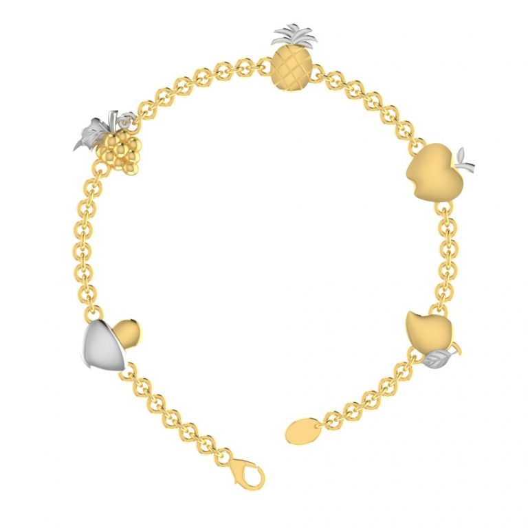 Exotic Fruit Gold Bracelet for Women