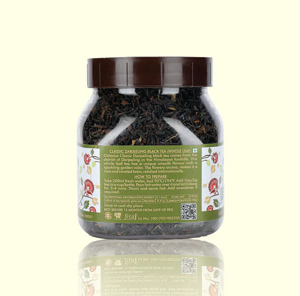 Classic Darjeeling Black Tea Loose Leaf - 200 Gms Jar-1