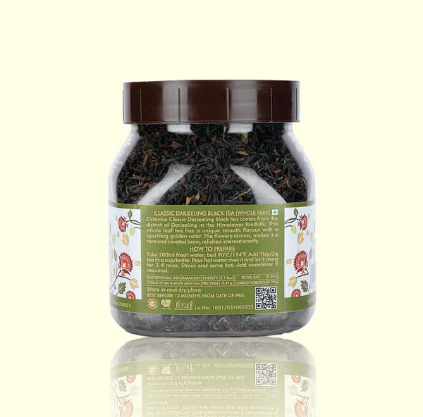 Classic Darjeeling Black Tea Loose Leaf - 200 Gms Jar