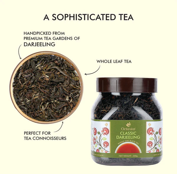 Classic Darjeeling Black Tea Loose Leaf - 200 Gms Jar-6