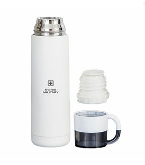 Vacuum Thermosteel Flask With Cup Cap, BPA Free, 500ml, White