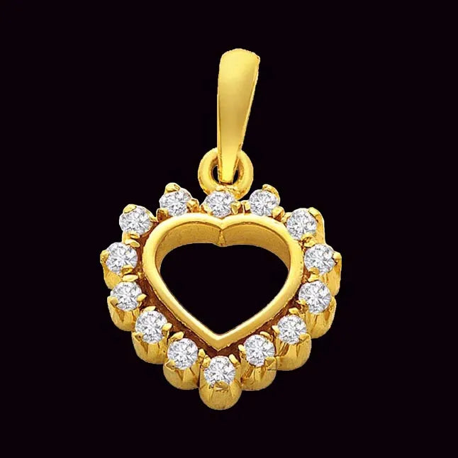 Out of the Heart Studded Eternal Heart Pendant