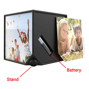 Personalised Rotating Cube Photo Frame