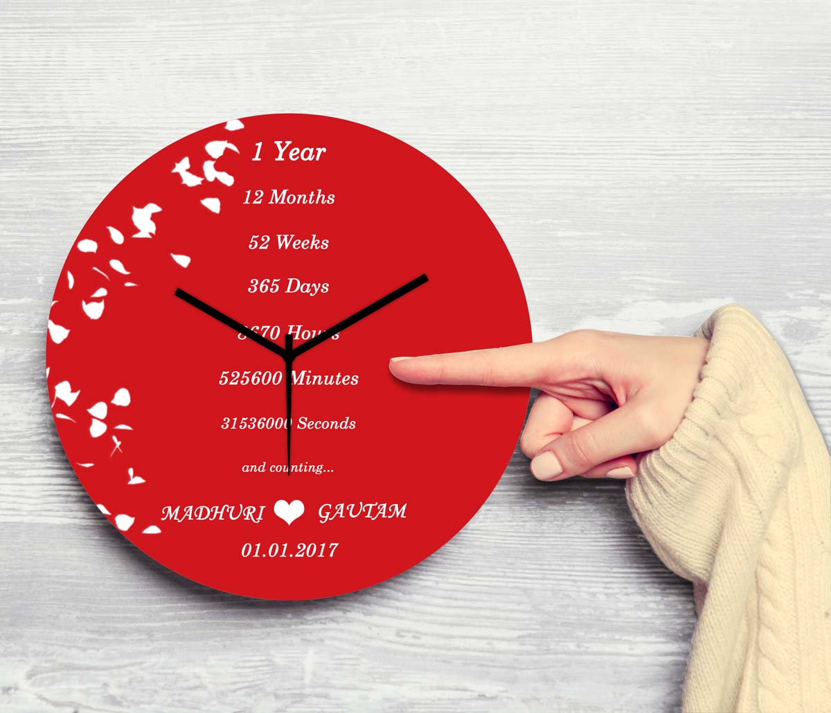 Personalised Time Spent Together Clock