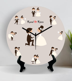 Personalised Cute Couple Clock