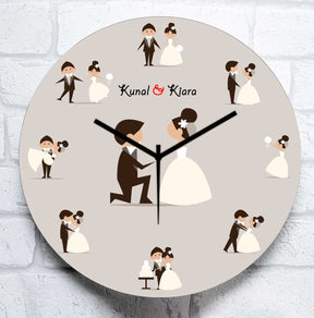 Personalised Cute Couple Clock