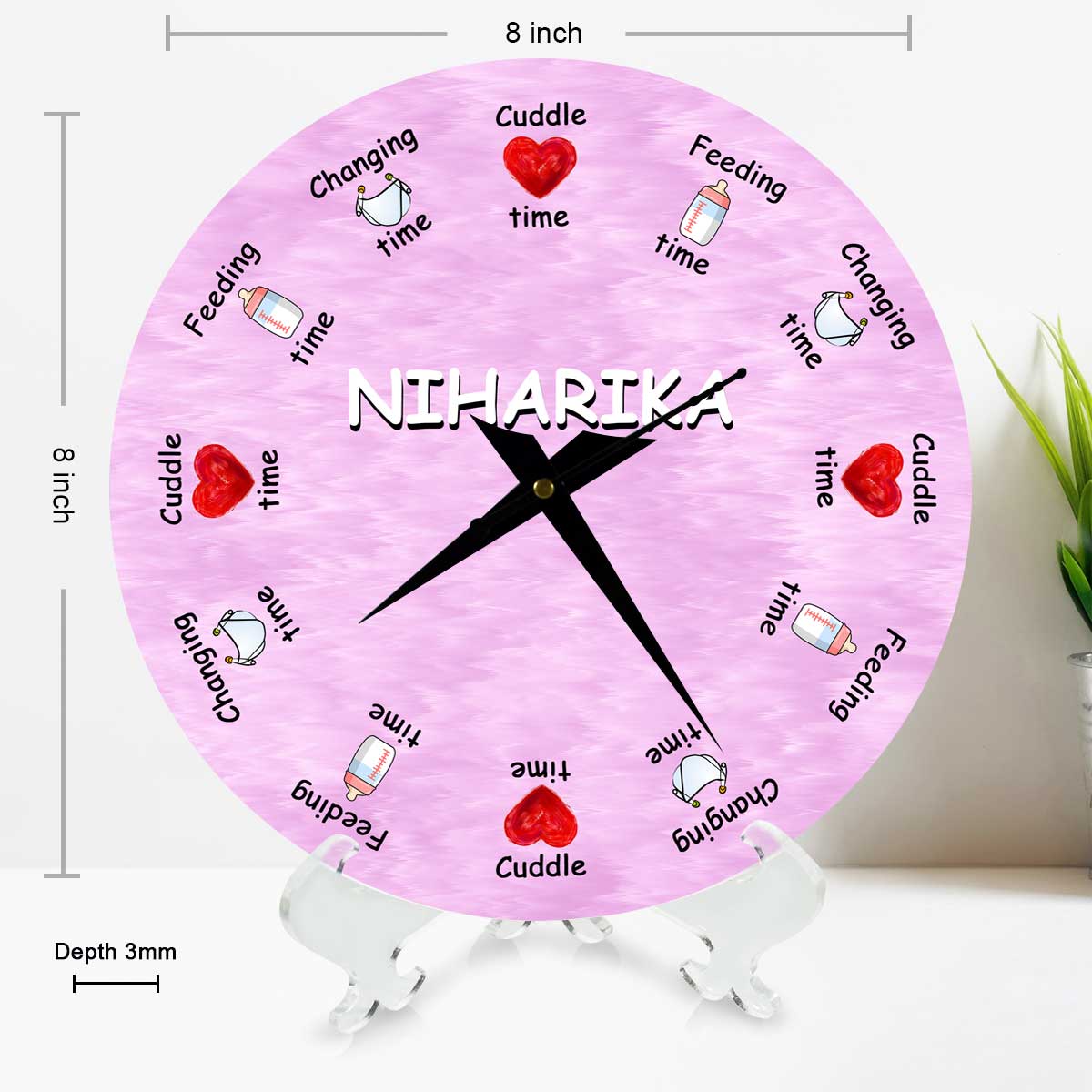 Personalised Baby Clock