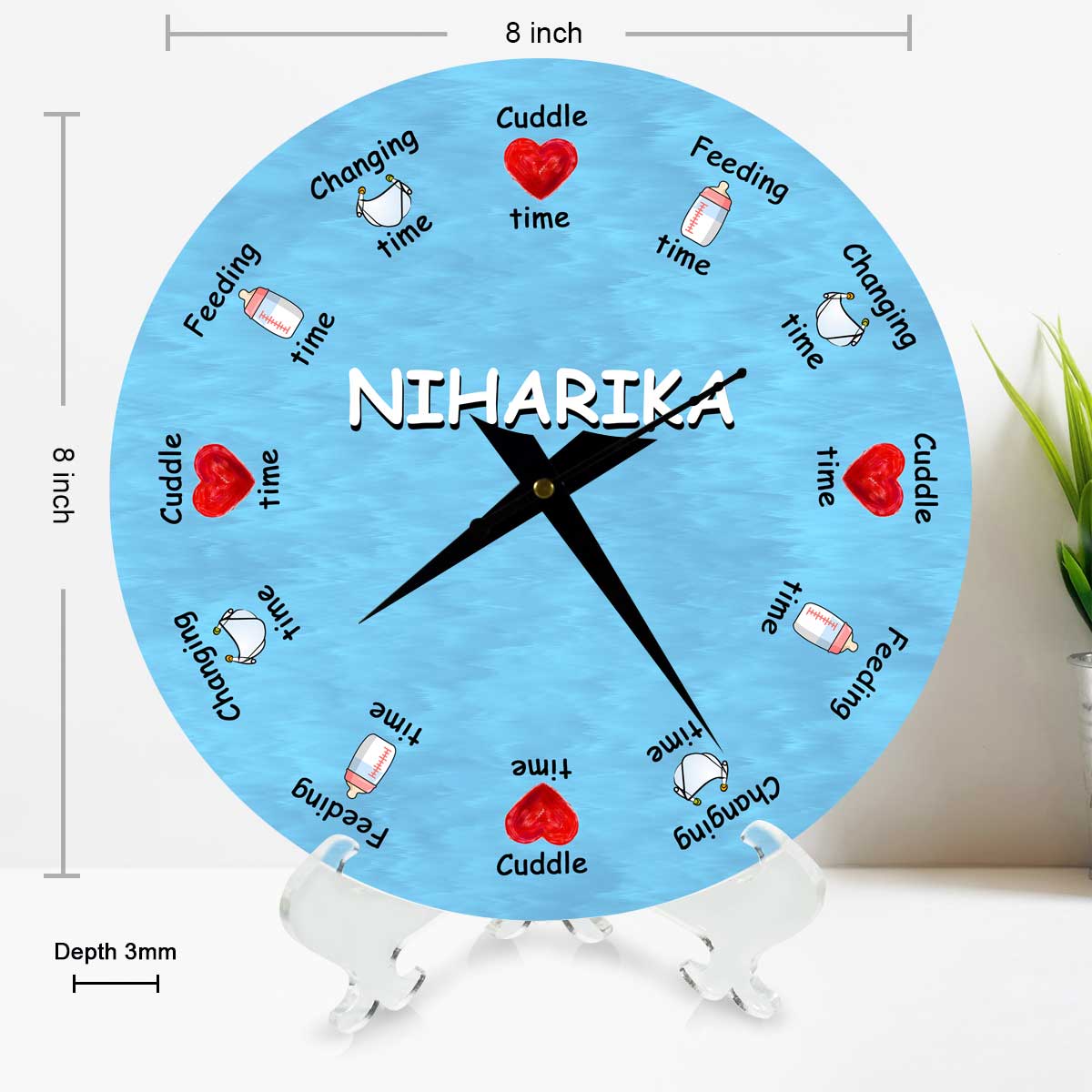 Personalised Baby Clock