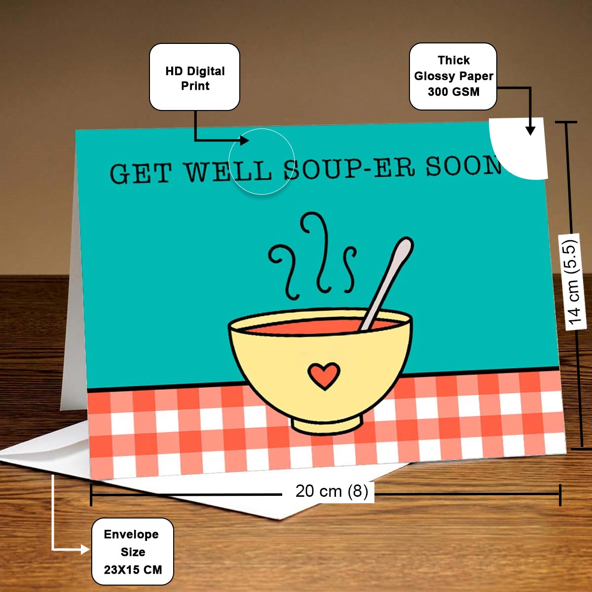Personalised Get Well Super Soon Card