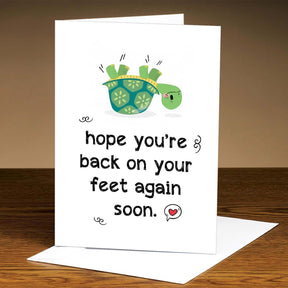 Personalised Hope You are Back on Feet Again Card-1