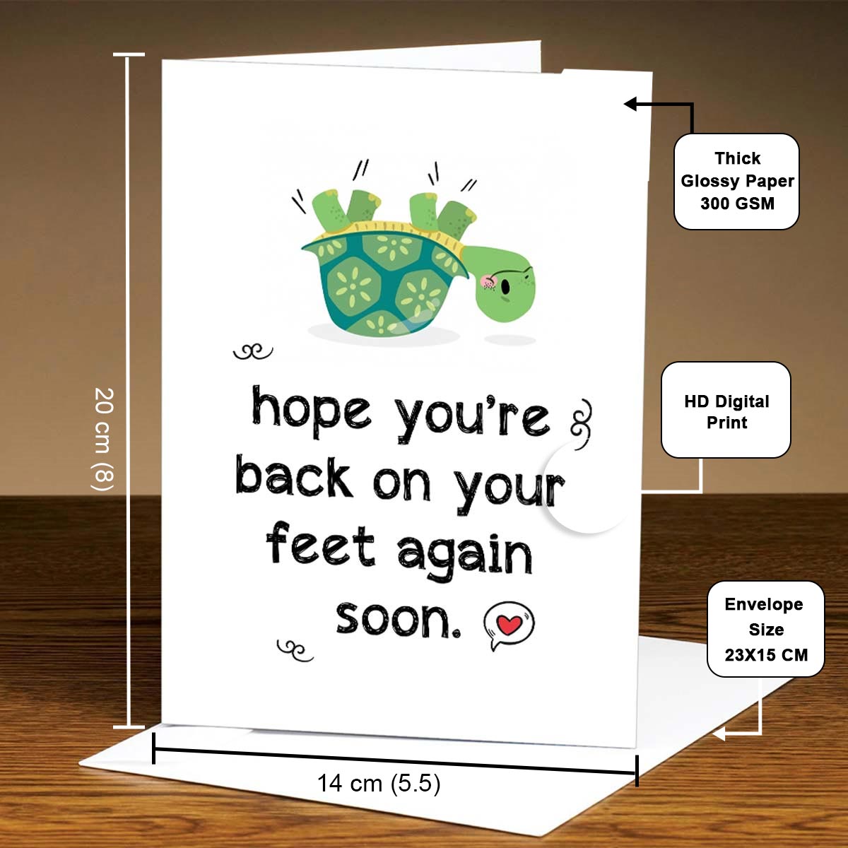Personalised Hope You are Back on Feet Again Card