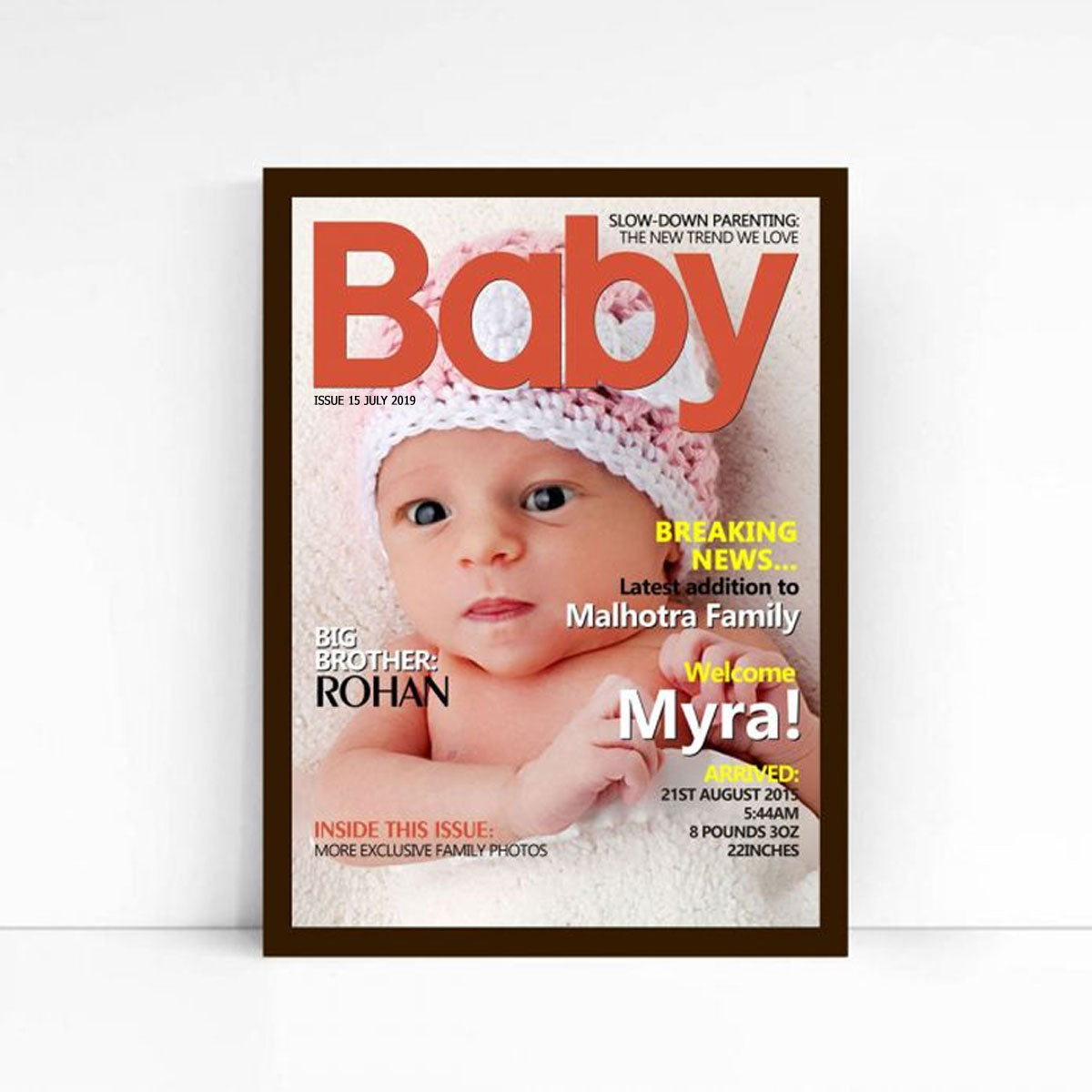 Breaking Baby News - Personalised Magazine Cover