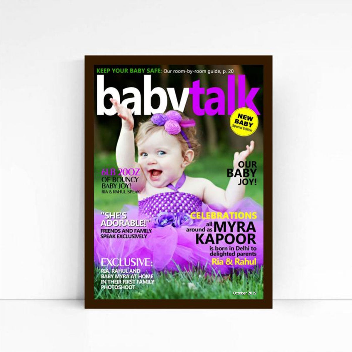 Baby Joy Personalised Magazine Cover