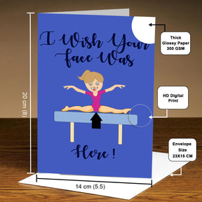 Your Face Was Here Personalised Greeting Card