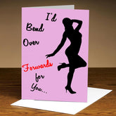 Bend Over Forward Personalised Greeting Card