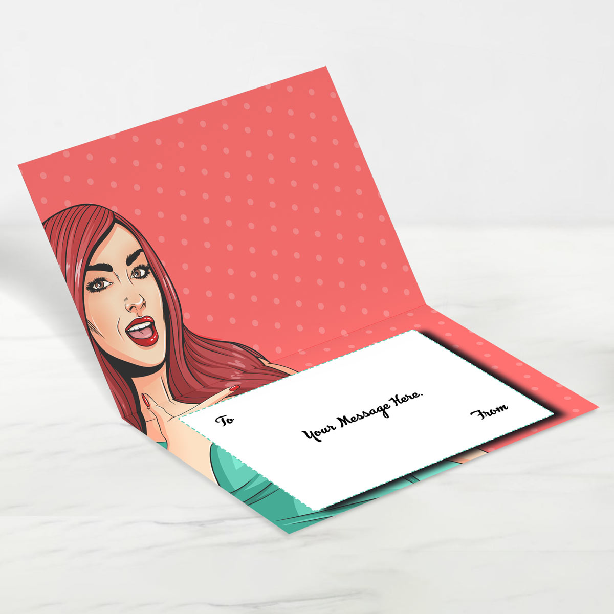Top Of You Personalised Greeting Card