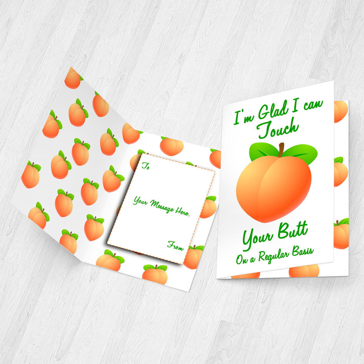 Touch Your Butt Personalised Greeting Card