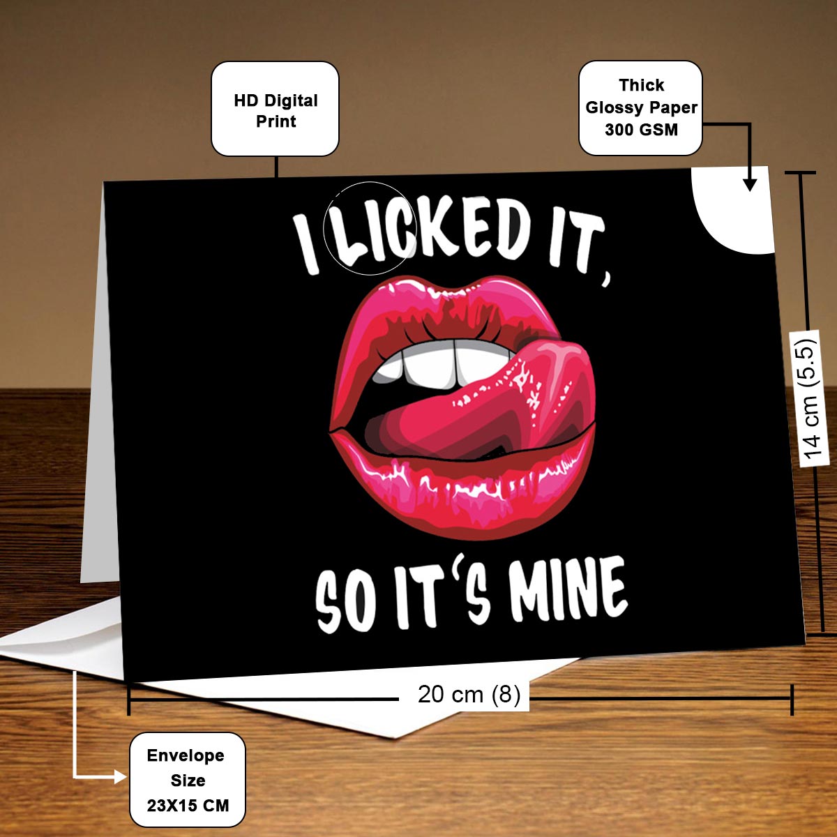 Licked It Personalised Greeting Card