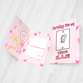 Turning Me On Personalised Greeting Card-3
