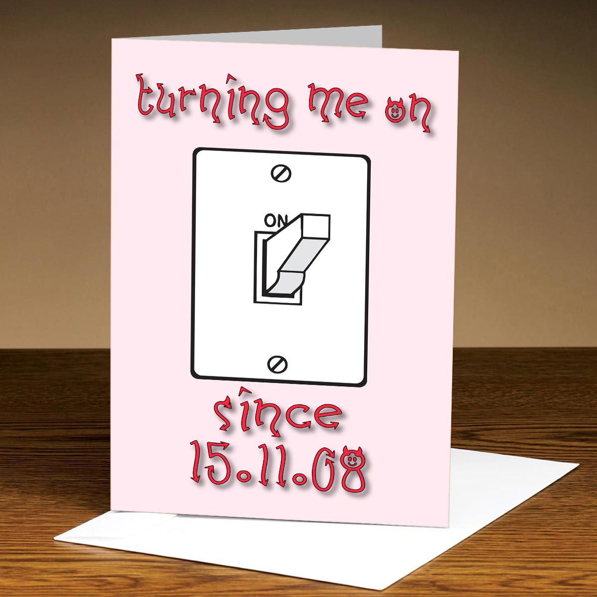 Turning Me On Personalised Greeting Card-1