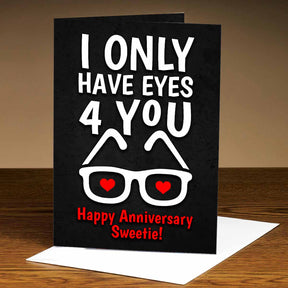 Personalised I Only Have Eyes Greeting Card-1