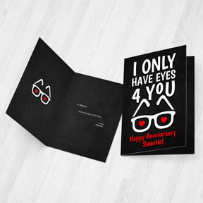 Personalised I Only Have Eyes Greeting Card