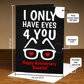 Personalised I Only Have Eyes Greeting Card