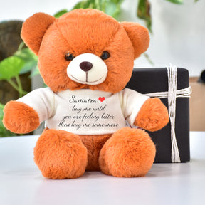 Personalized Name With Hug Me Until Feeling Better Teddy Bear for Couple, BF, GF, Friend 1