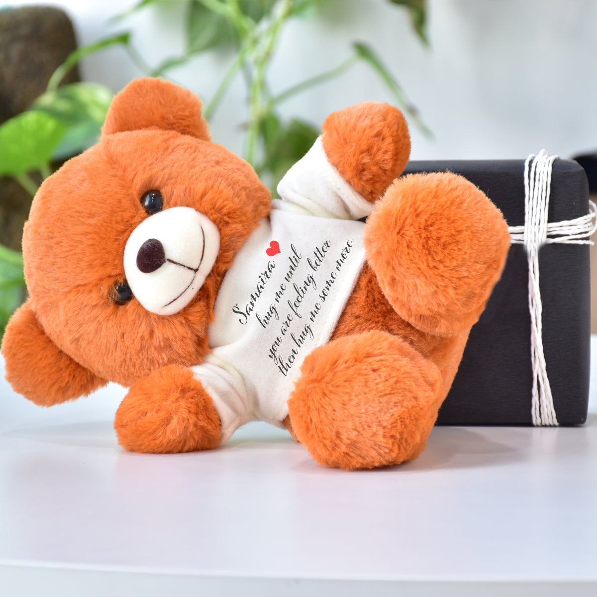 Personalized Name With Hug Me Until Feeling Better Teddy Bear for Couple, BF, GF, Friend 2