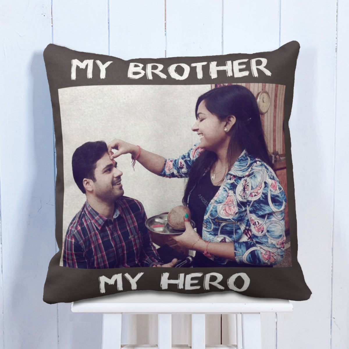 Happy Birthday Personalized Satin Pillow for Brother: Gift/Send Home Gifts  Online J11114563 |IGP.com