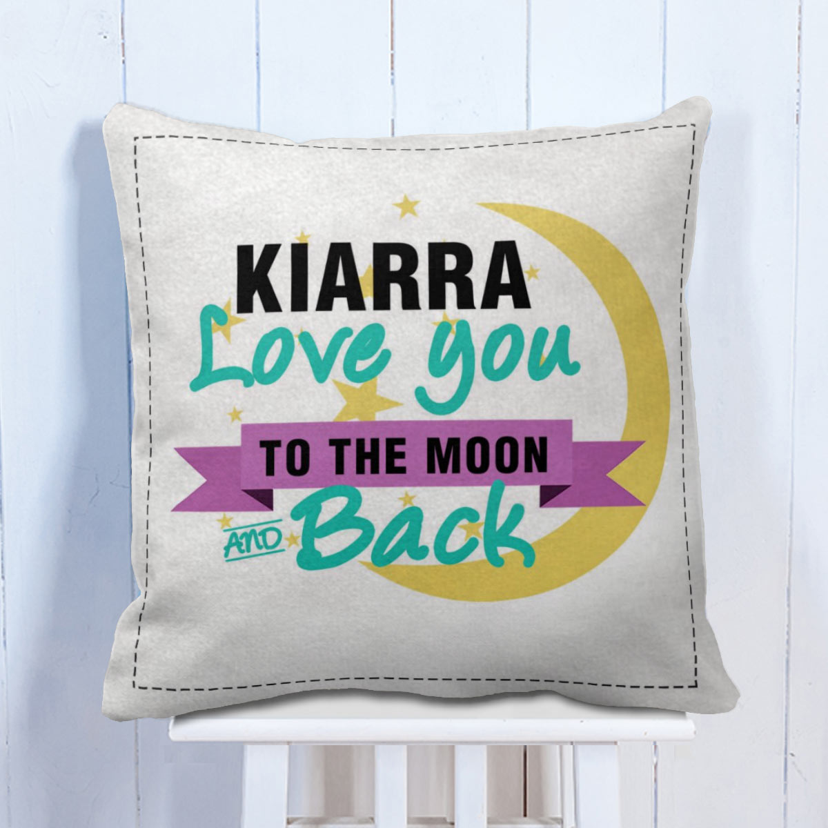 Love You To The Moon And Back Personalised Cushion