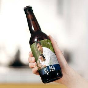 Customized #1 Dad Baby Beer Label Gift For Dad - Set of 6