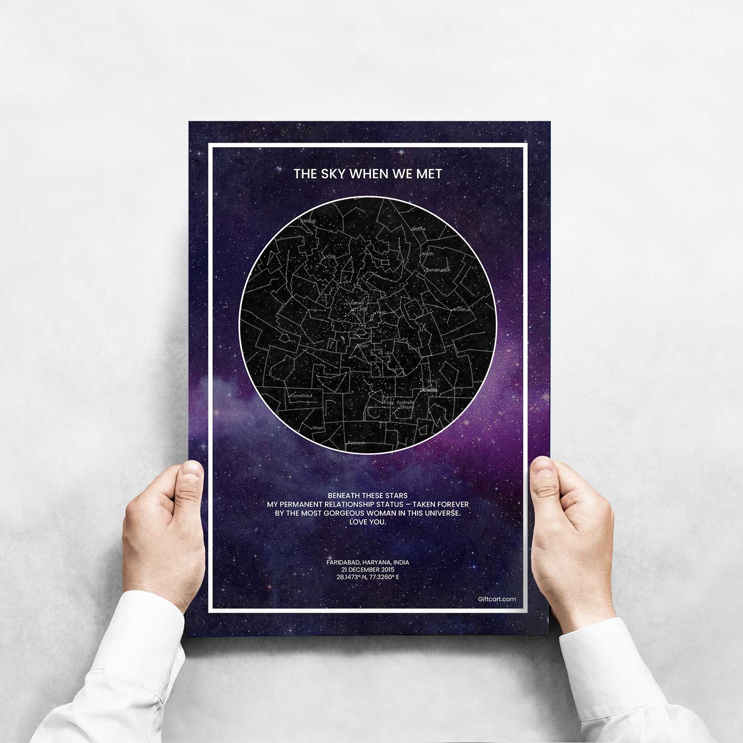 Personalized Sky Star Map For a Special Moment Galaxy