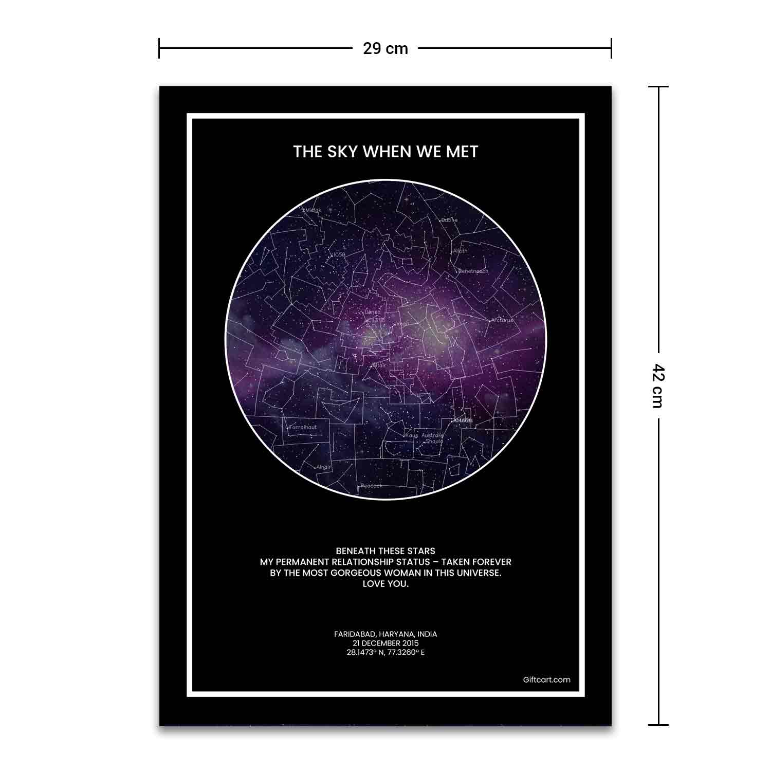 Personalized Sky Star Map For a Special Moment Milky Way