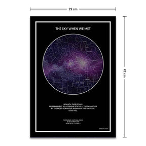 Personalized Sky Star Map For a Special Moment Milky Way