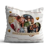 Personalised Better Together Photo Cushion for Couple