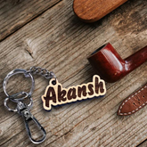 Customized Name Wooden Keychain