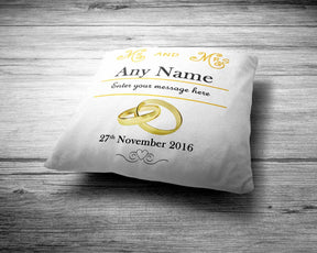 Personalised Mr. & Mrs. Cushion