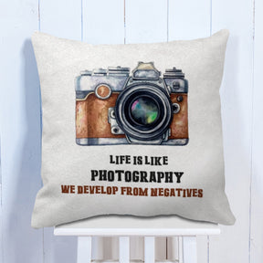 Photography Life Quote  Cushion