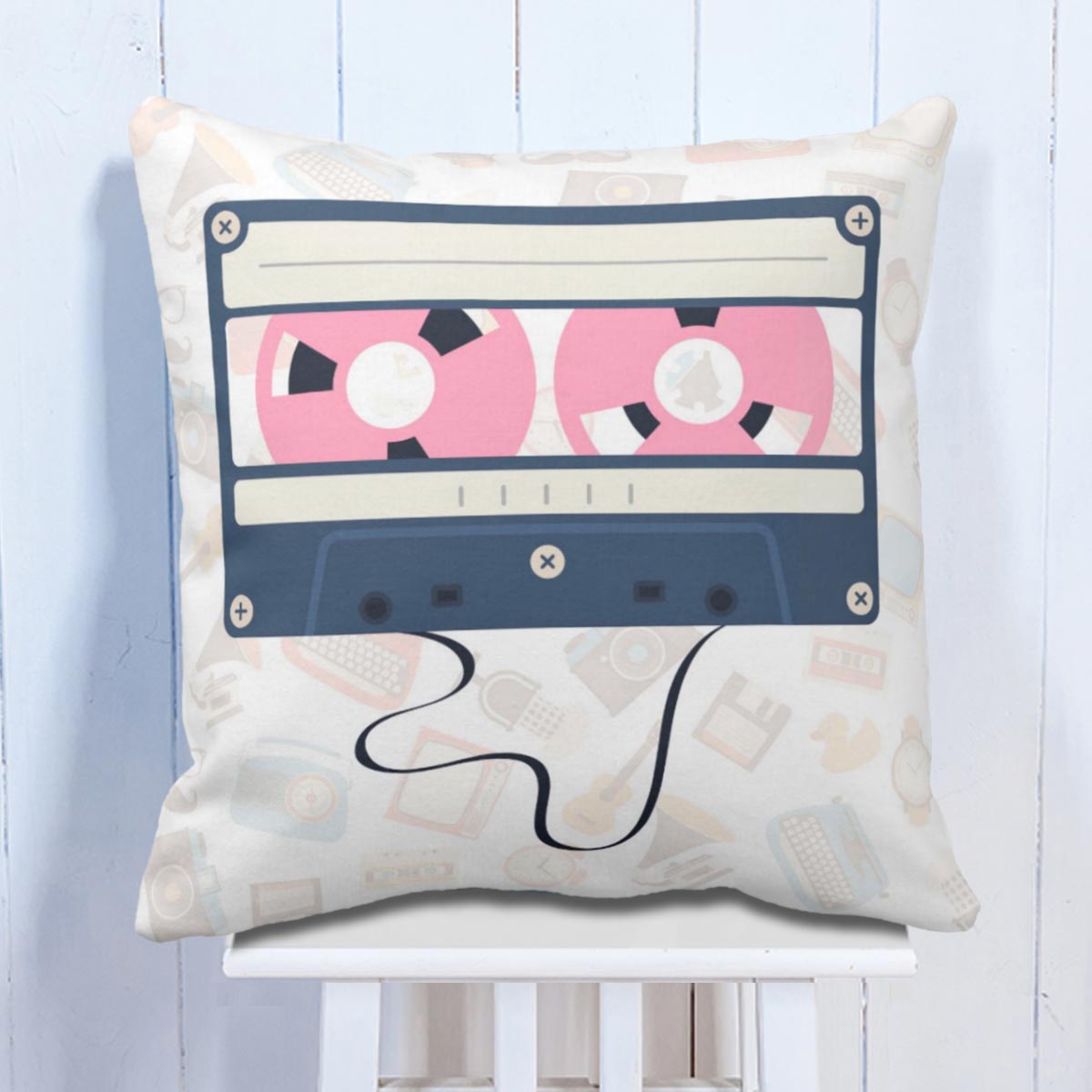 Retro With Cassette  Cushion