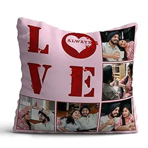 Personalized Love Always Photo Cushion for Couple