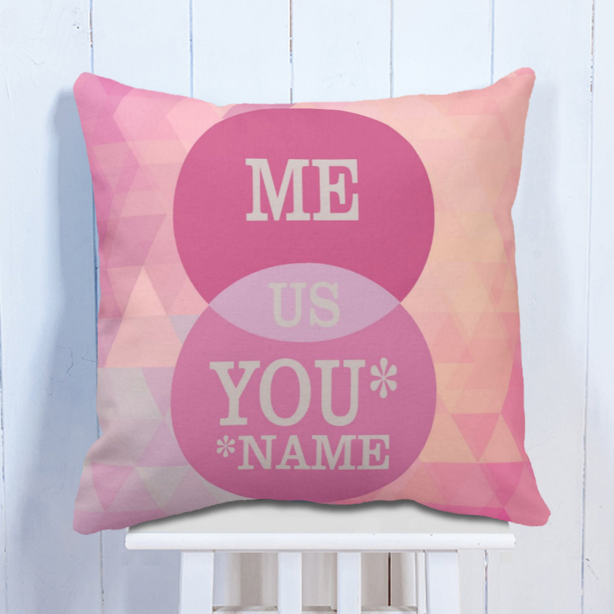 Me You & Us Personalised Cushion