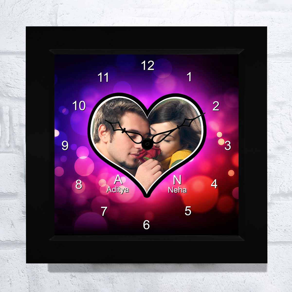 Personalised Couple Picture Wall Clock