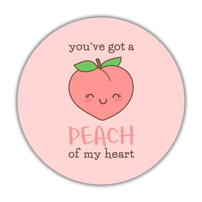 Peach Of My Heart Fridge  Magnet