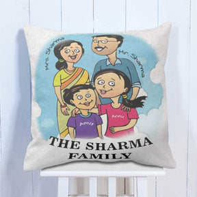 Personalised A Family Is a Circle of Strength Love & Laghter Cushion