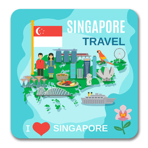 I Love Singapore Souvenir Magnet