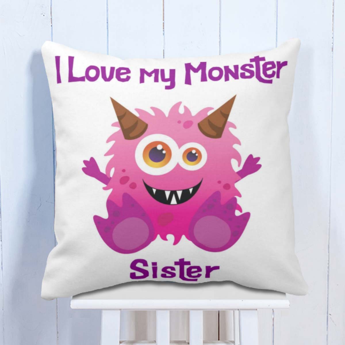 I Love my Monster Sister Cushion