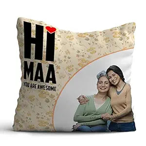 Customized Hi Maa You are Awesome Photo Cushion Gift for Mom